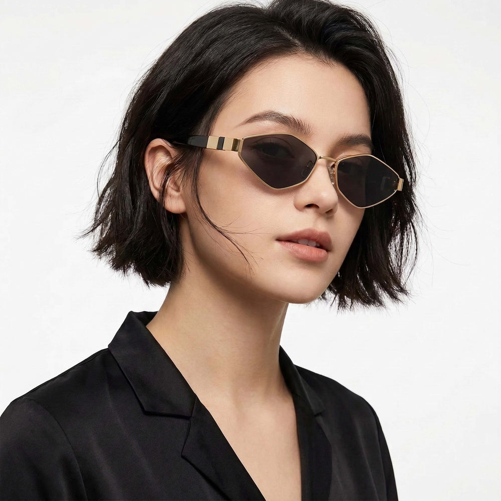 Italy | Black Golden Chain Aviator Sunglass