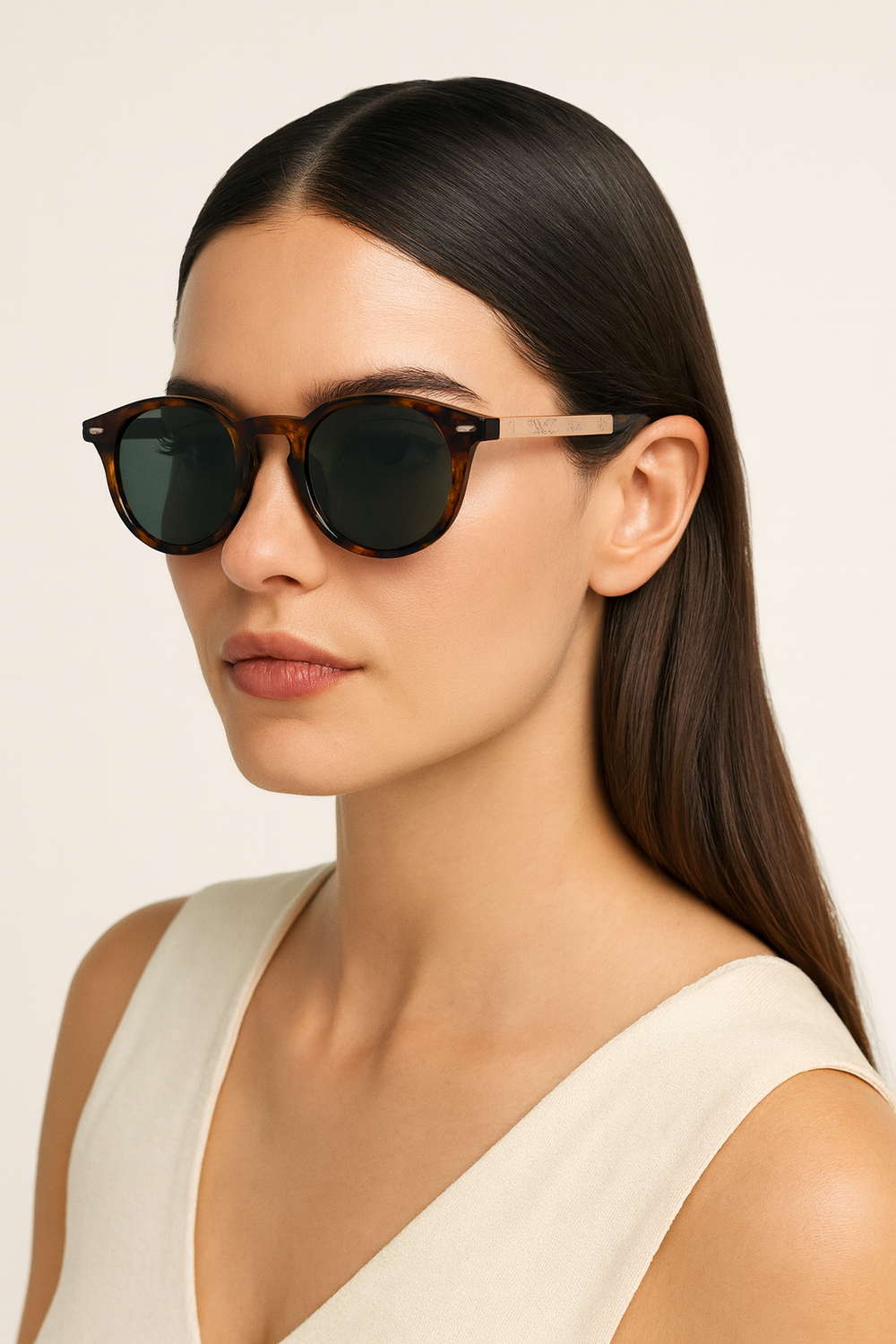 Georgia | Leopard Oversized Round Sunglass