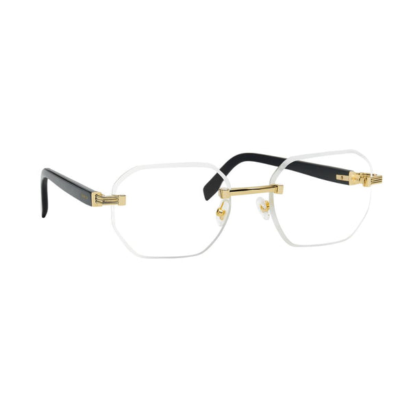 Jordan | Golden Rimless Transparent Wayfarer Sunglass