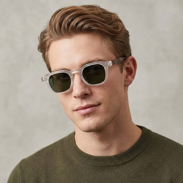 Melbourne | Clear Transparent Leopard Wayfarer Sunglass