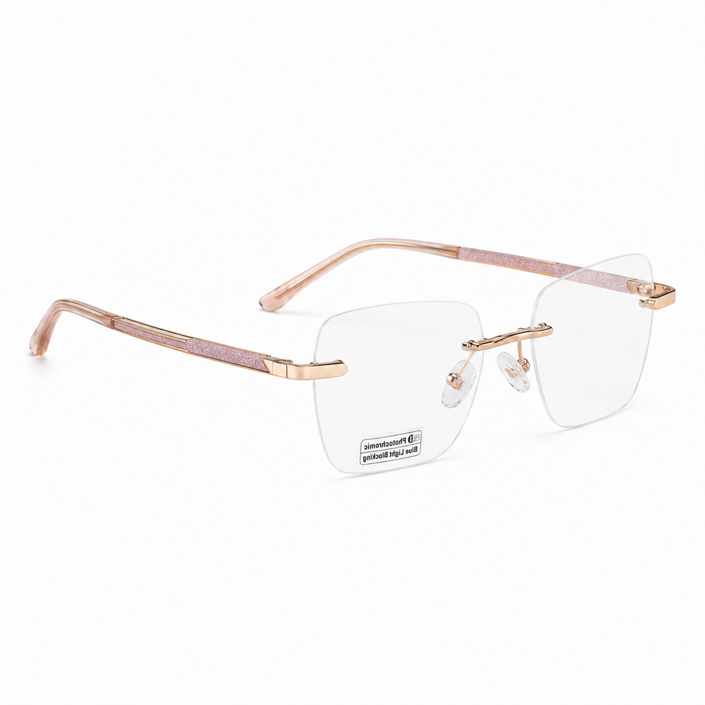 Panama | Golden Pink Transparent Wayfarer Sunglass