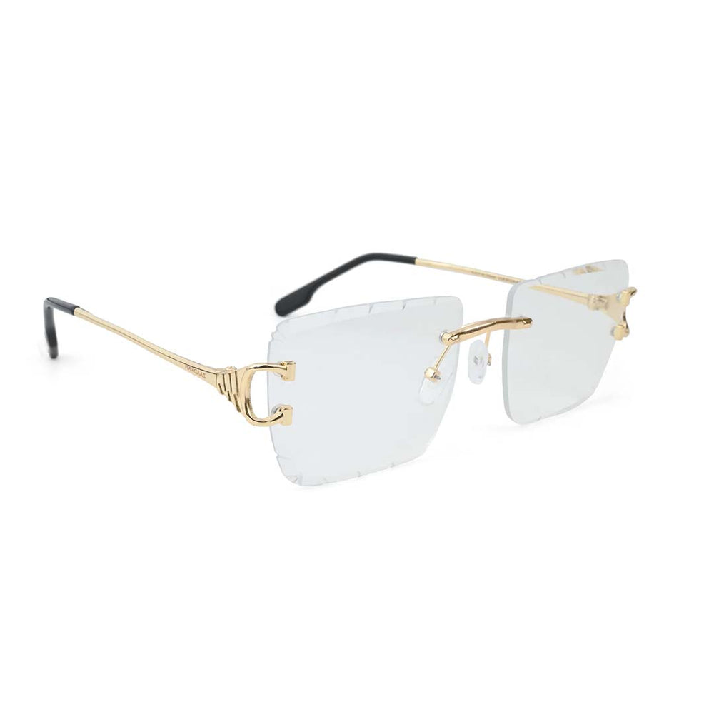 Alberta | White Rimless Square Sunglass - (ZAADRLABWHTCG0005)