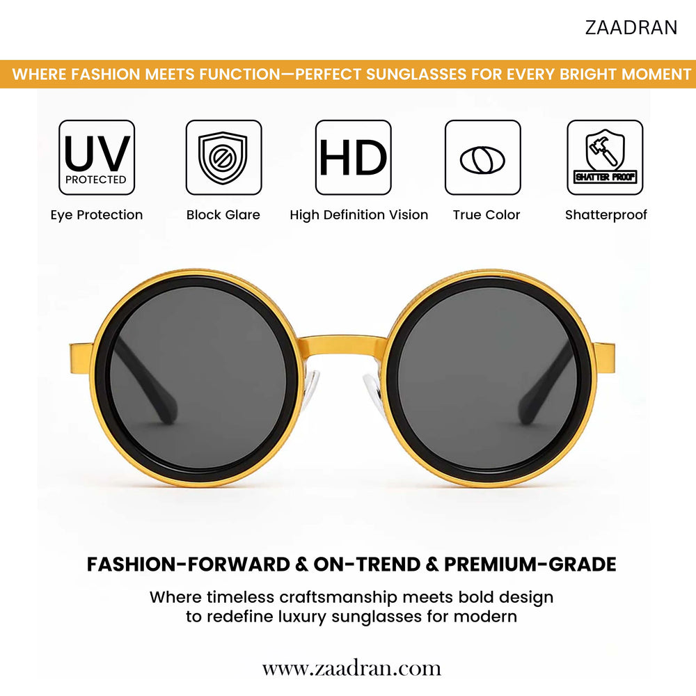 Rotater | Golden Round Sunglass