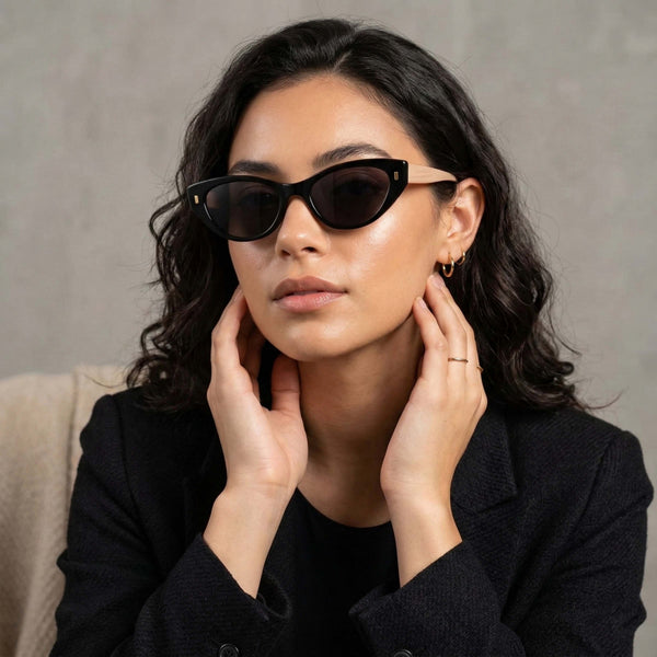 Paisley | Peach Black Cateye Sunglass