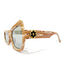 Raised Eye | White Marble Wayfarer Sunglass