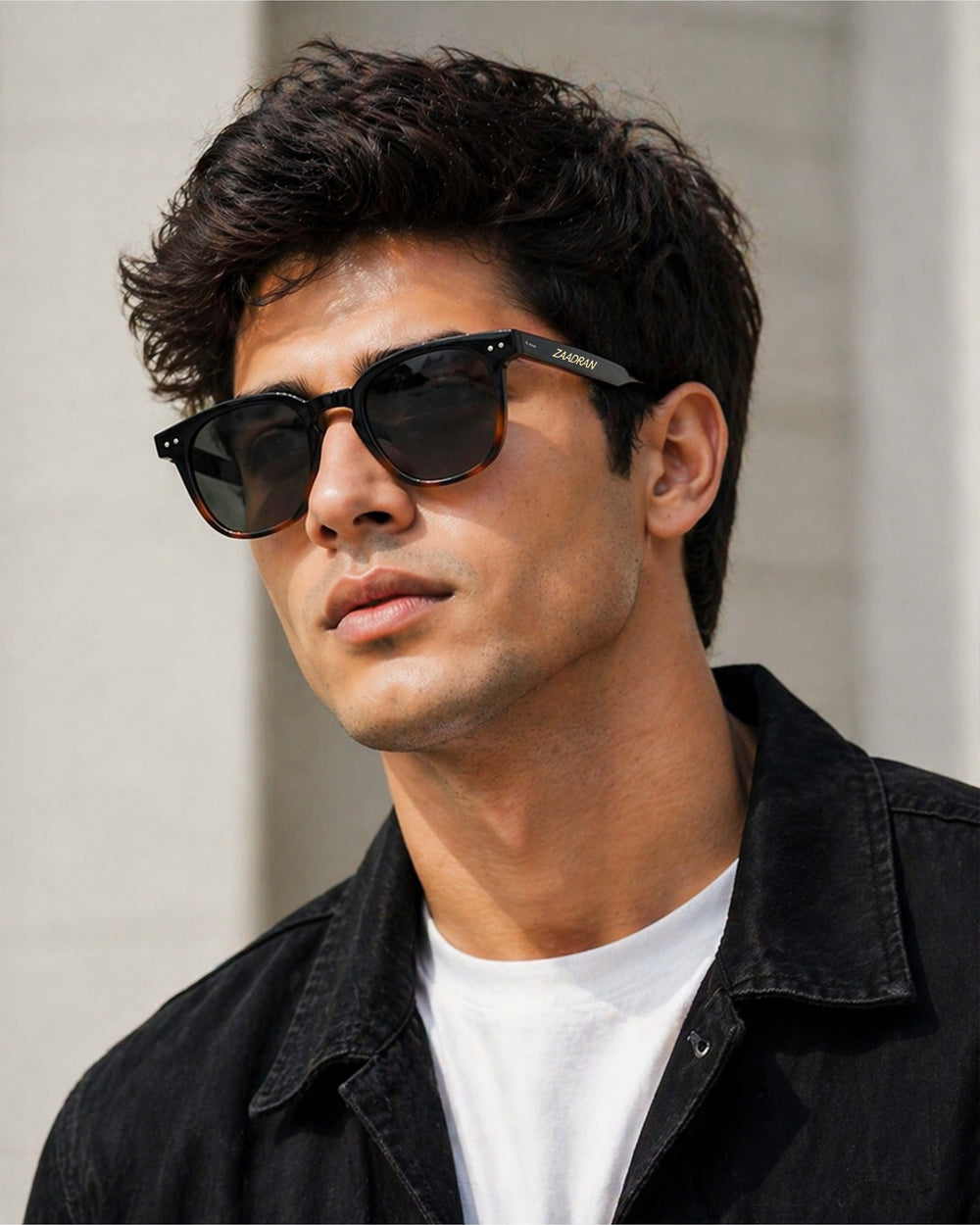Gator I Black Brown Wayfarer Sunglass