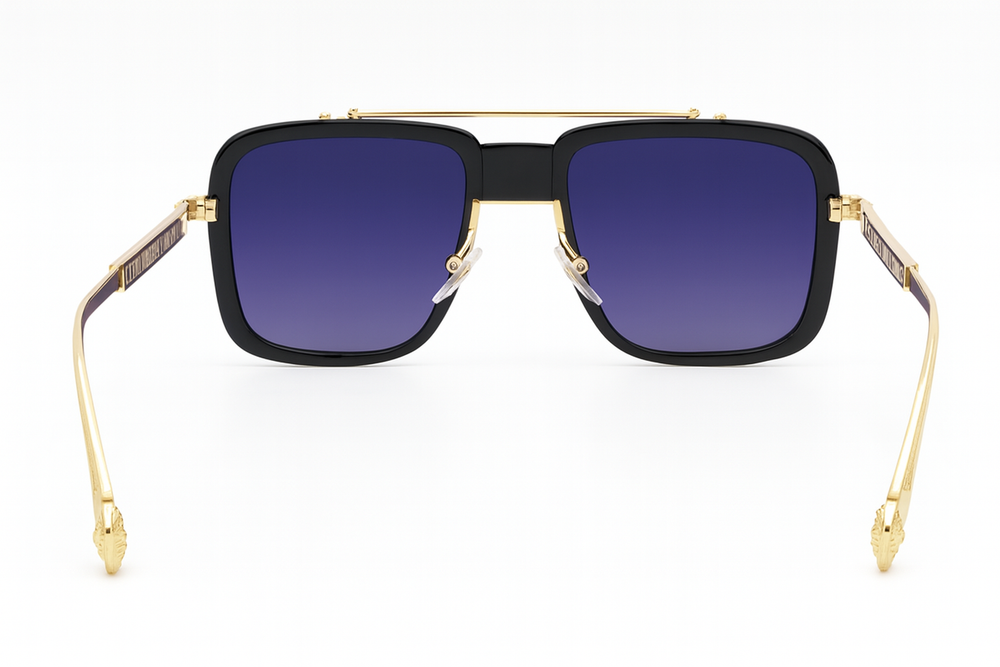 Laos | Golden Blue Aviator Sunglass