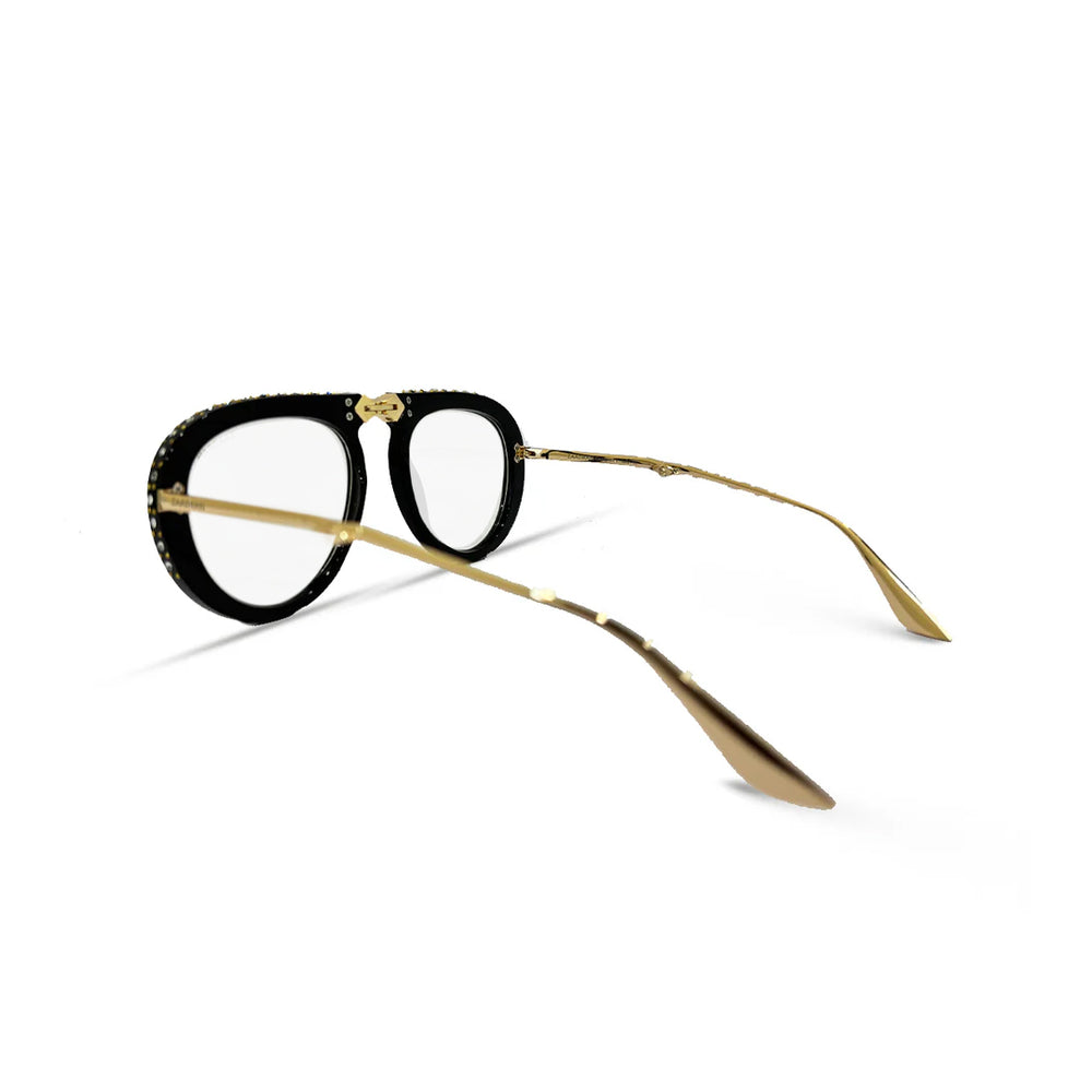 Toronto | Golden Black White Transparent Foldable Aviator Sunglass