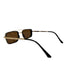 Romania | Golden Brown Rectangle Sunglass