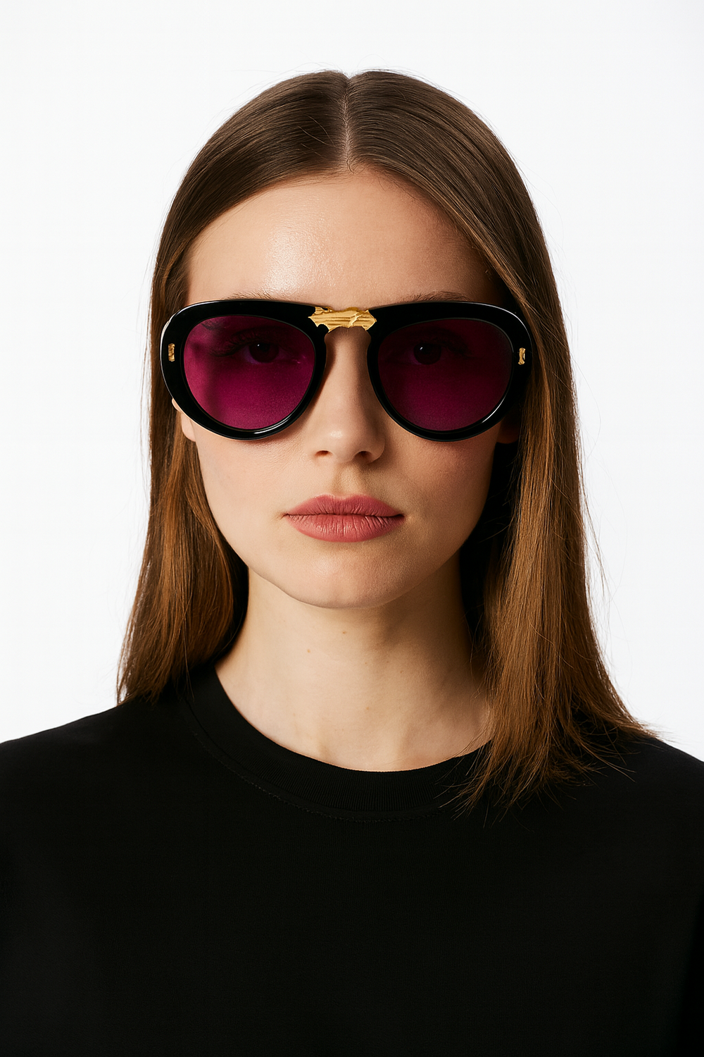 Toronto | Golden Flamingo Foldable Aviator Sunglass