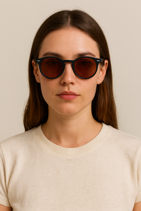 Georgia | Brown Oversized Round Sunglass