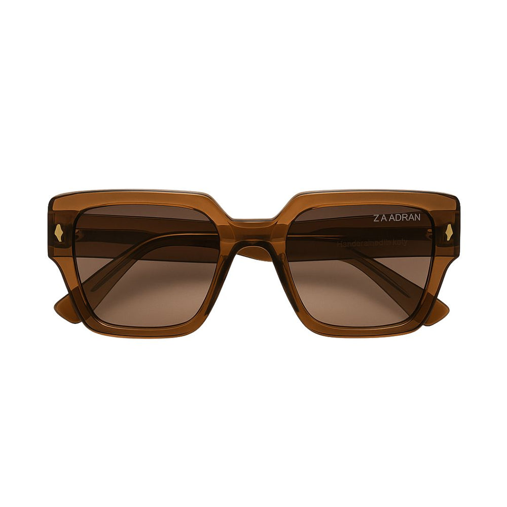 Almaty | Light Brown Wayfarer Sunglass - (ZAADWFAMLTBR0015)