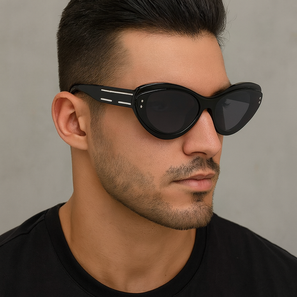 Curv | Black Silver Cateye Sunglass