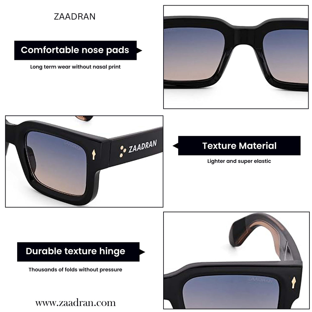 Almaty | Black Dual Tone Wayfarer Sunglass - (ZAADWFAMBLKDT0013)