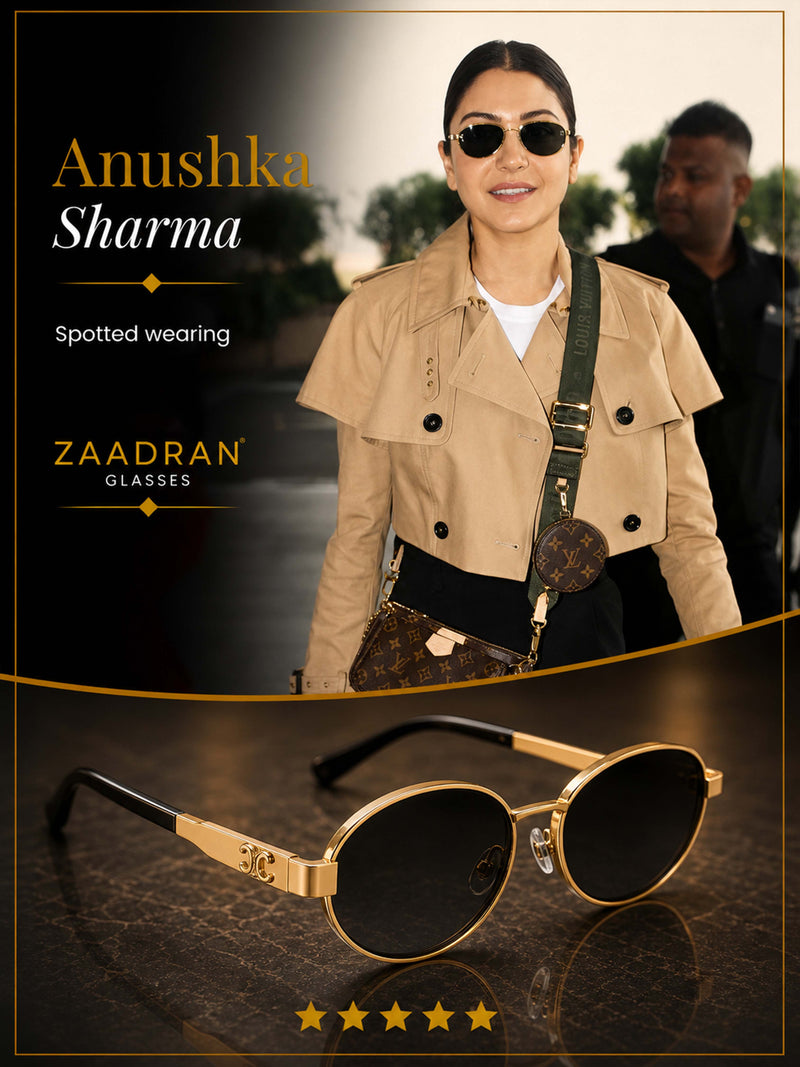 Haiti | Golden Black Round Sunglass