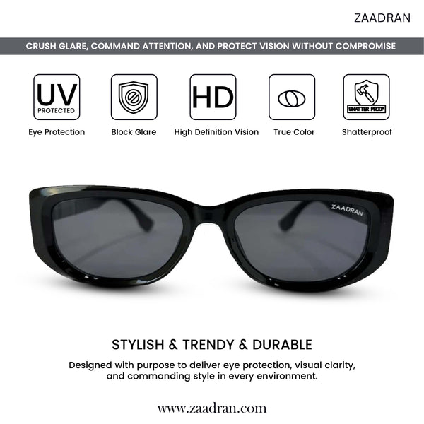 Burber | Black Rectangle Sunglass