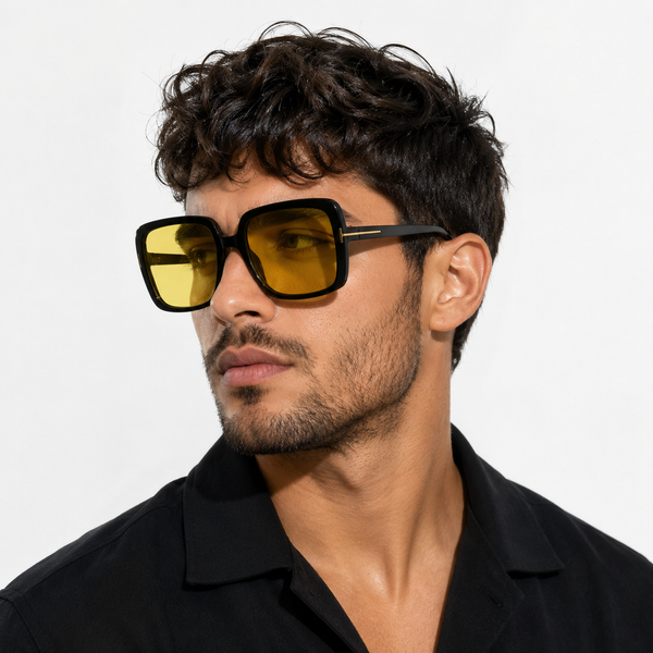 Phillipines | Black Yellow Transparent T Oversize Sunglass