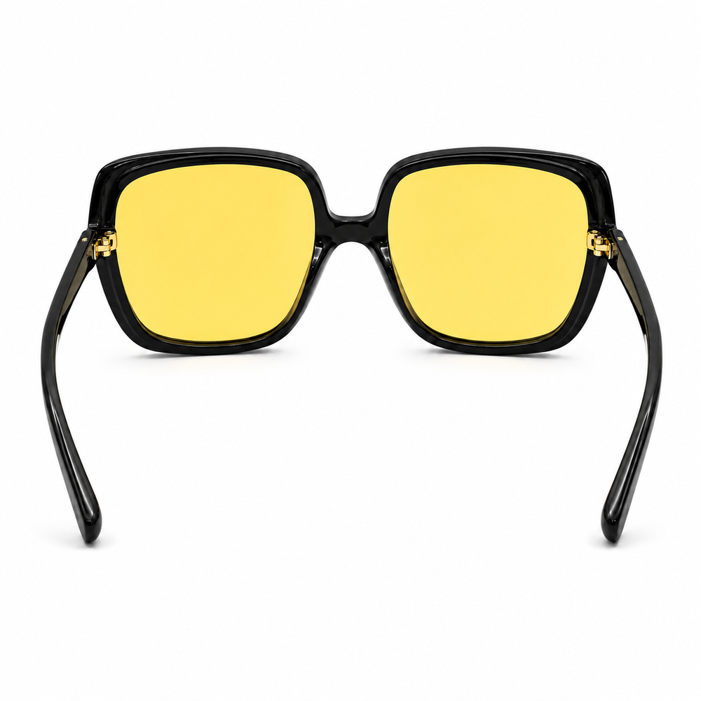 Phillipines | Black Yellow Transparent T Oversize Sunglass