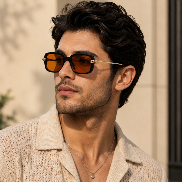Royal Knot Black Orange Sunglass