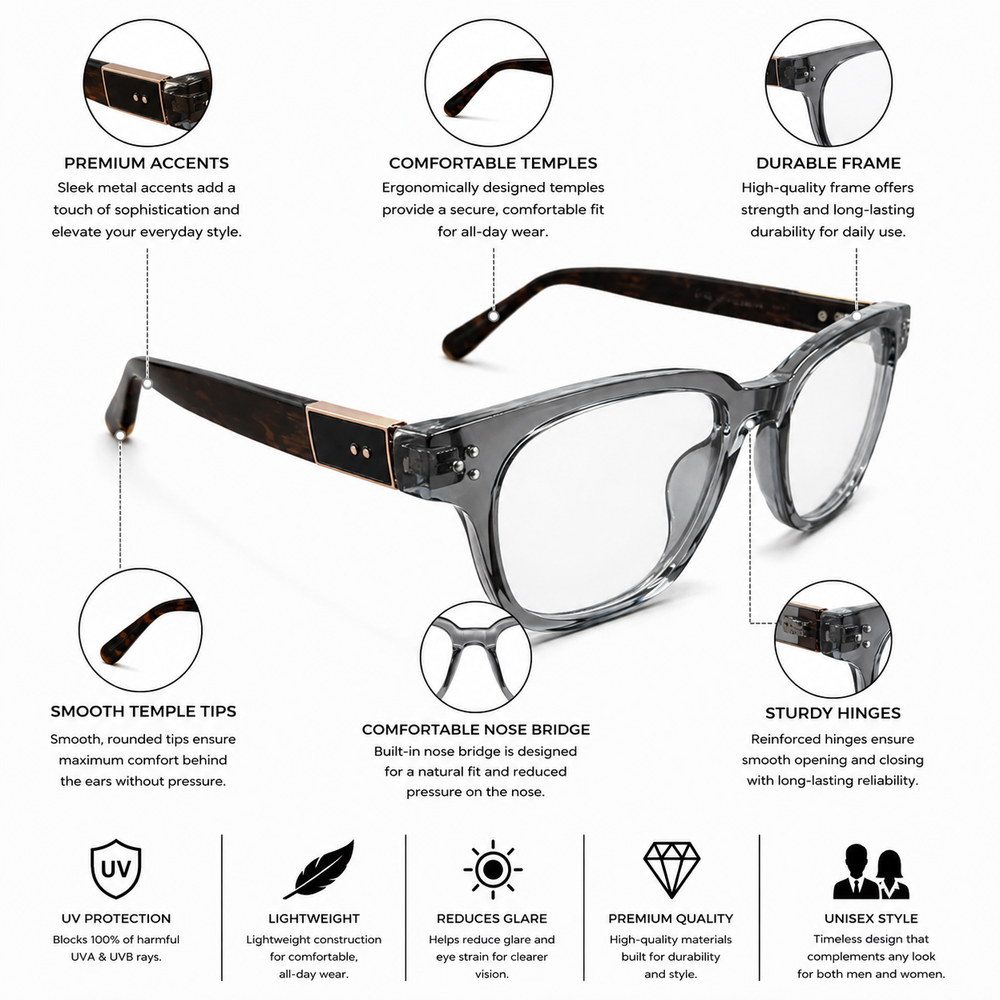 Gold coast Gray Luxe Sunglass