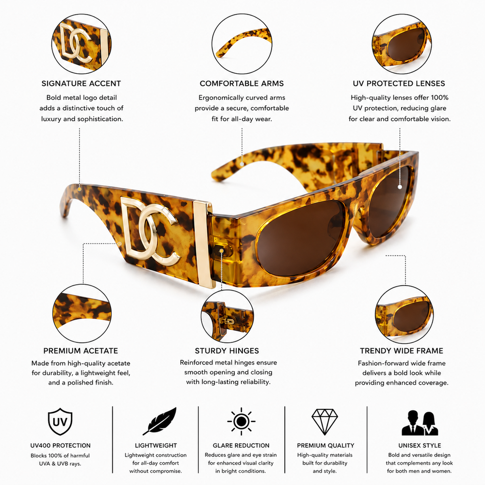 Iconic Havana Leopard Brown Sunglass