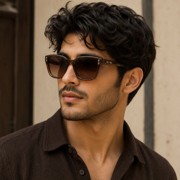 Istan Light Brown Wayfarer Sunglass