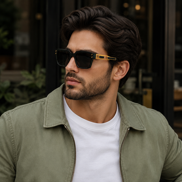 Forest Vogue Black Green Wayfarer Sunglass