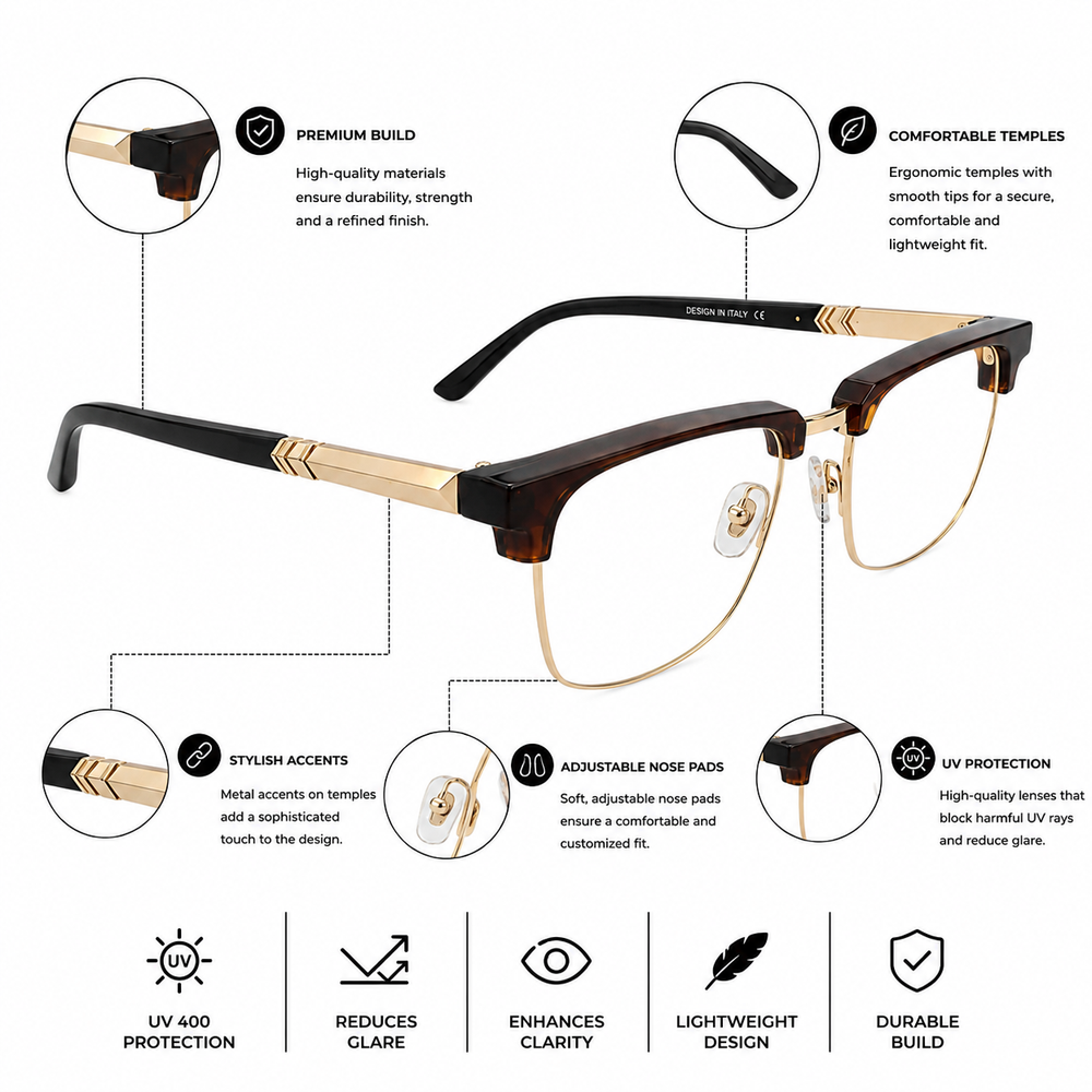 Blackline Elite Golden Transparent Sunglass