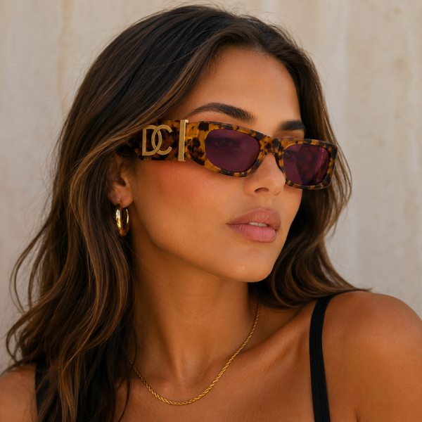 Iconic Havana Leopard Pink Sunglass