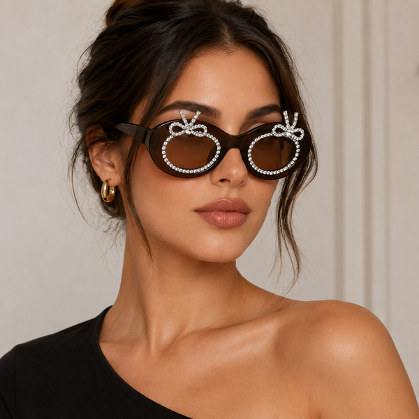 Starlight Bow Brown Sunglass