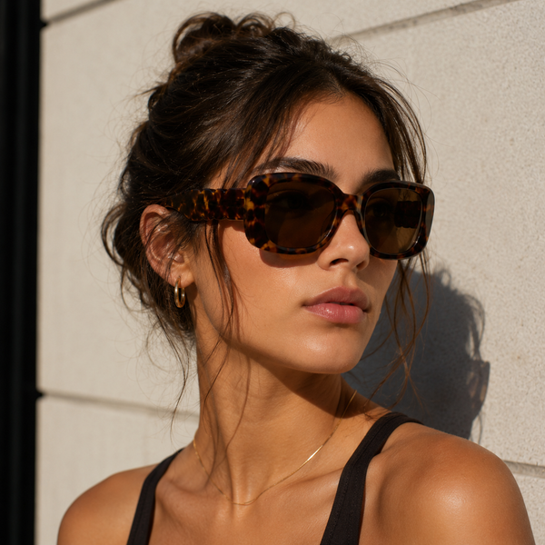 Russia | Leopard Rectangle Sunglass
