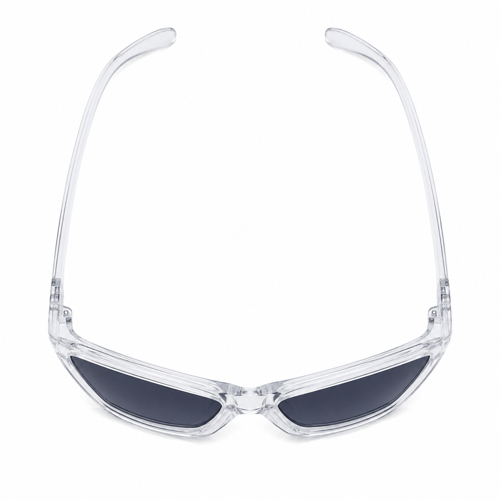 Kyoto Geometric Cat-Eye White Transparent Sunglass