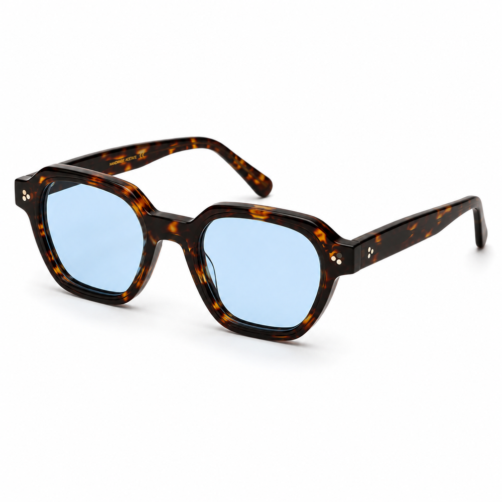 Athens Light Blue Leopard Sunglass
