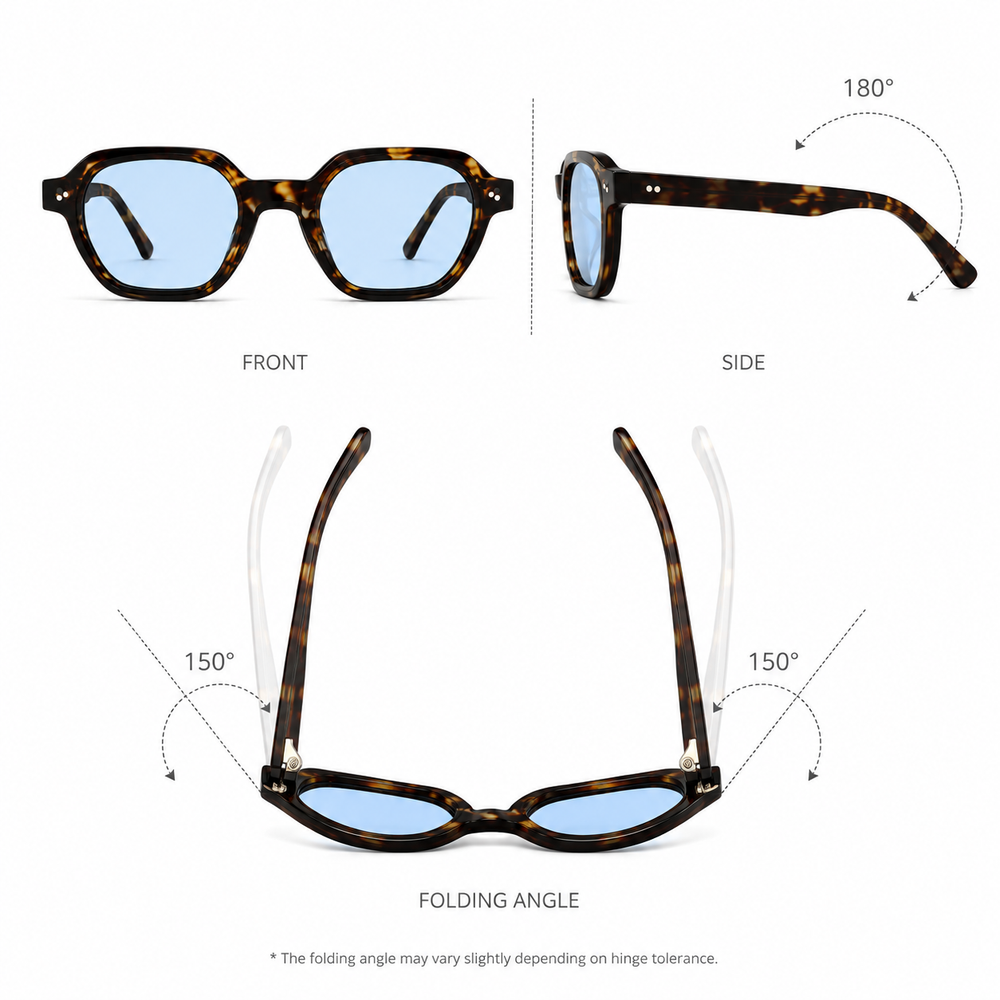 Athens Light Blue Leopard Sunglass