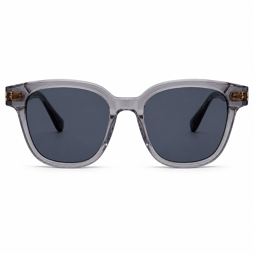 Graphite Gold Round Grey Sunglass