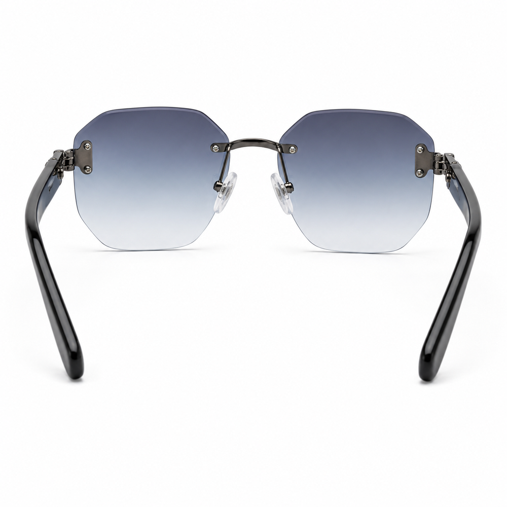 Dominica Ocean Blue Silver Sunglass