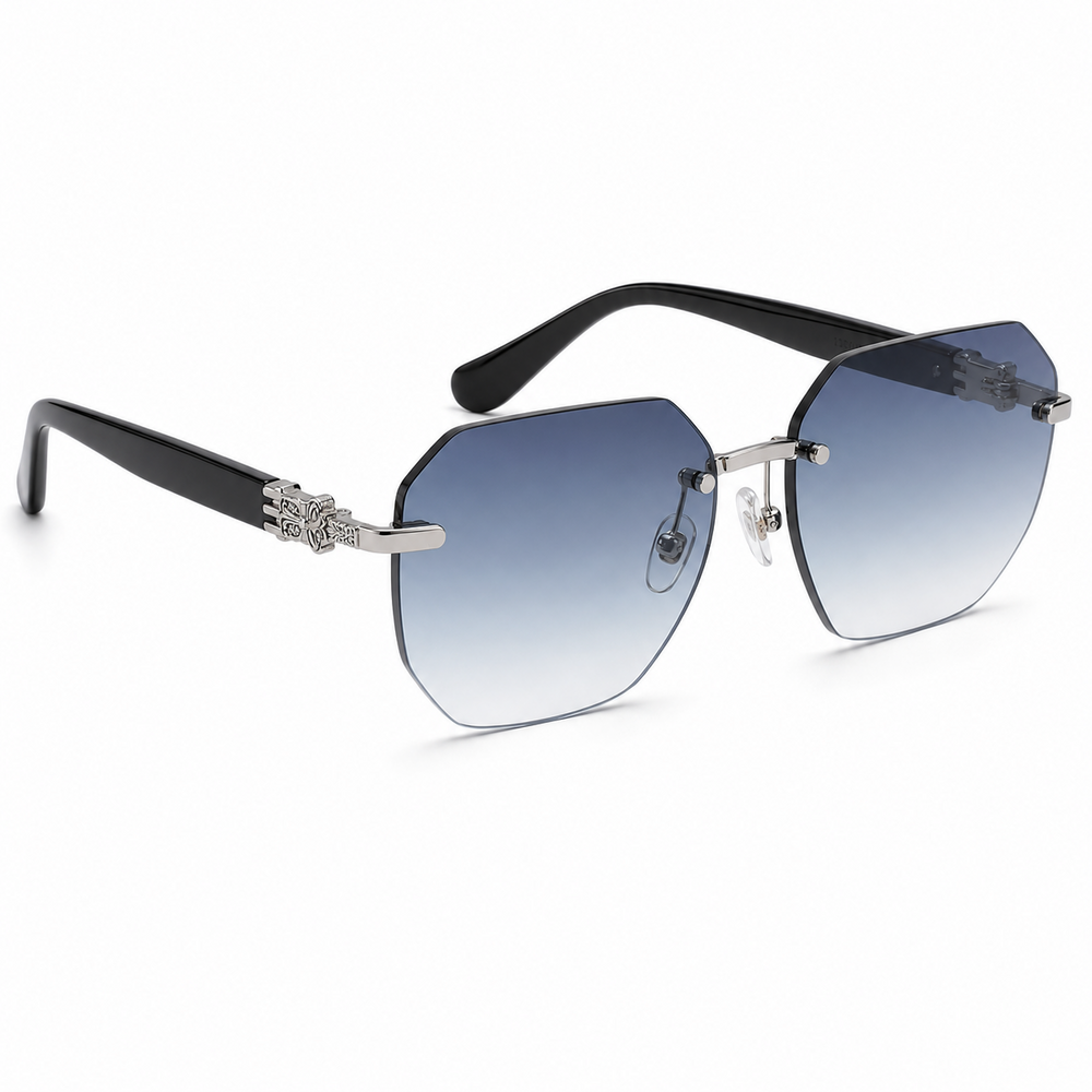 Dominica Ocean Blue Silver Sunglass
