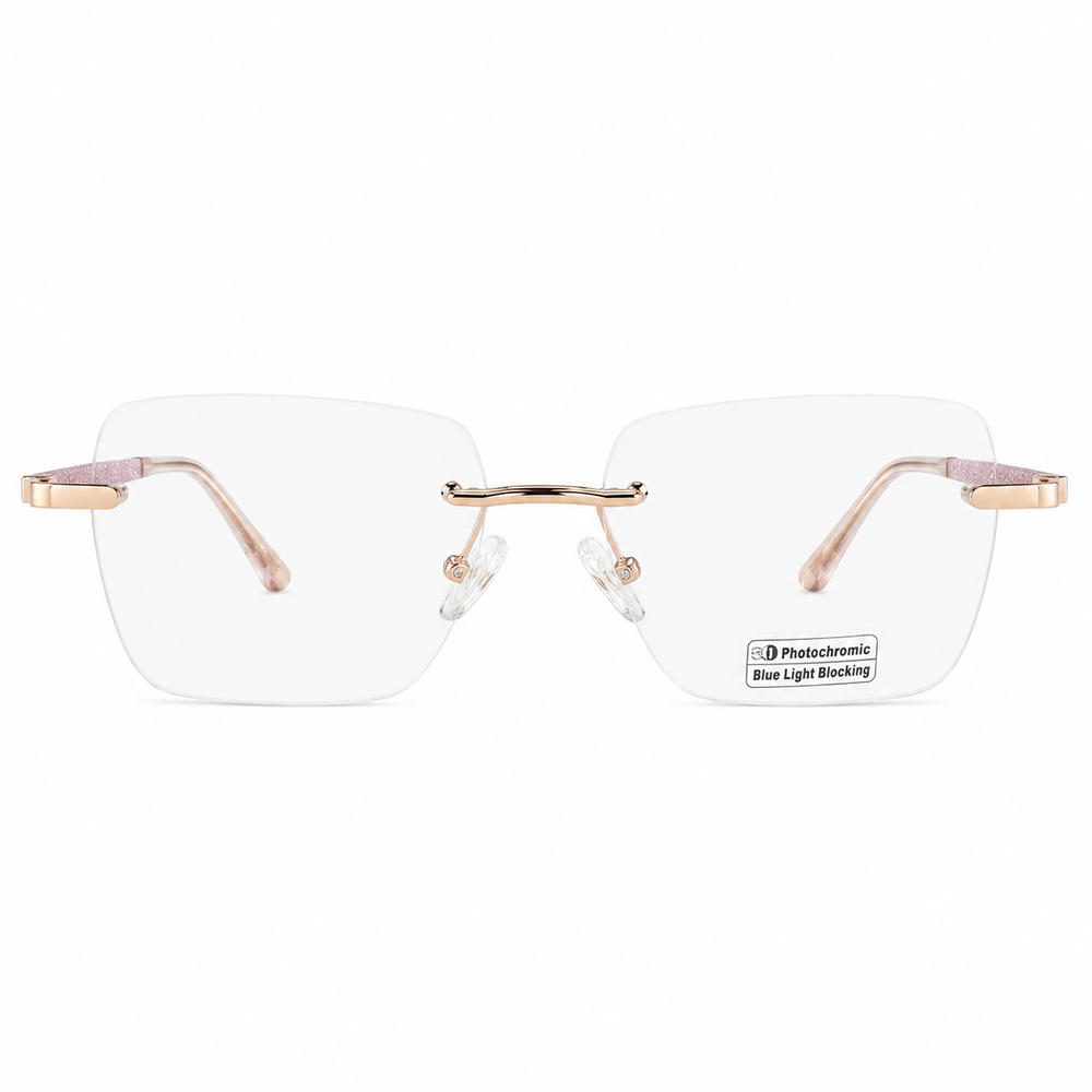 Panama | Golden Pink Transparent Wayfarer Sunglass