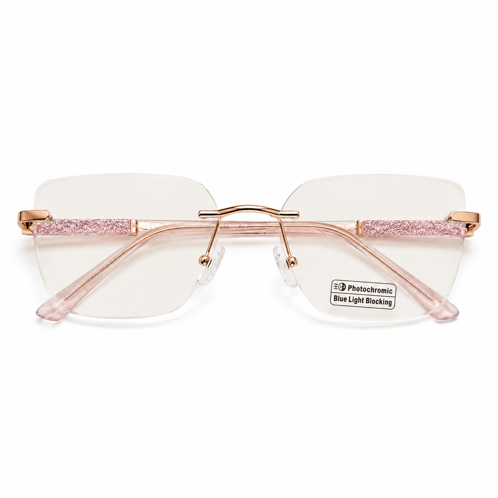 Panama | Golden Pink Transparent Wayfarer Sunglass
