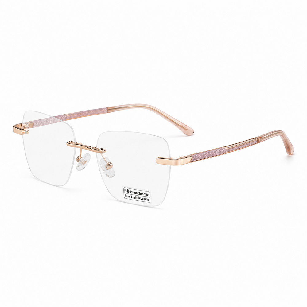 Panama | Golden Pink Transparent Wayfarer Sunglass