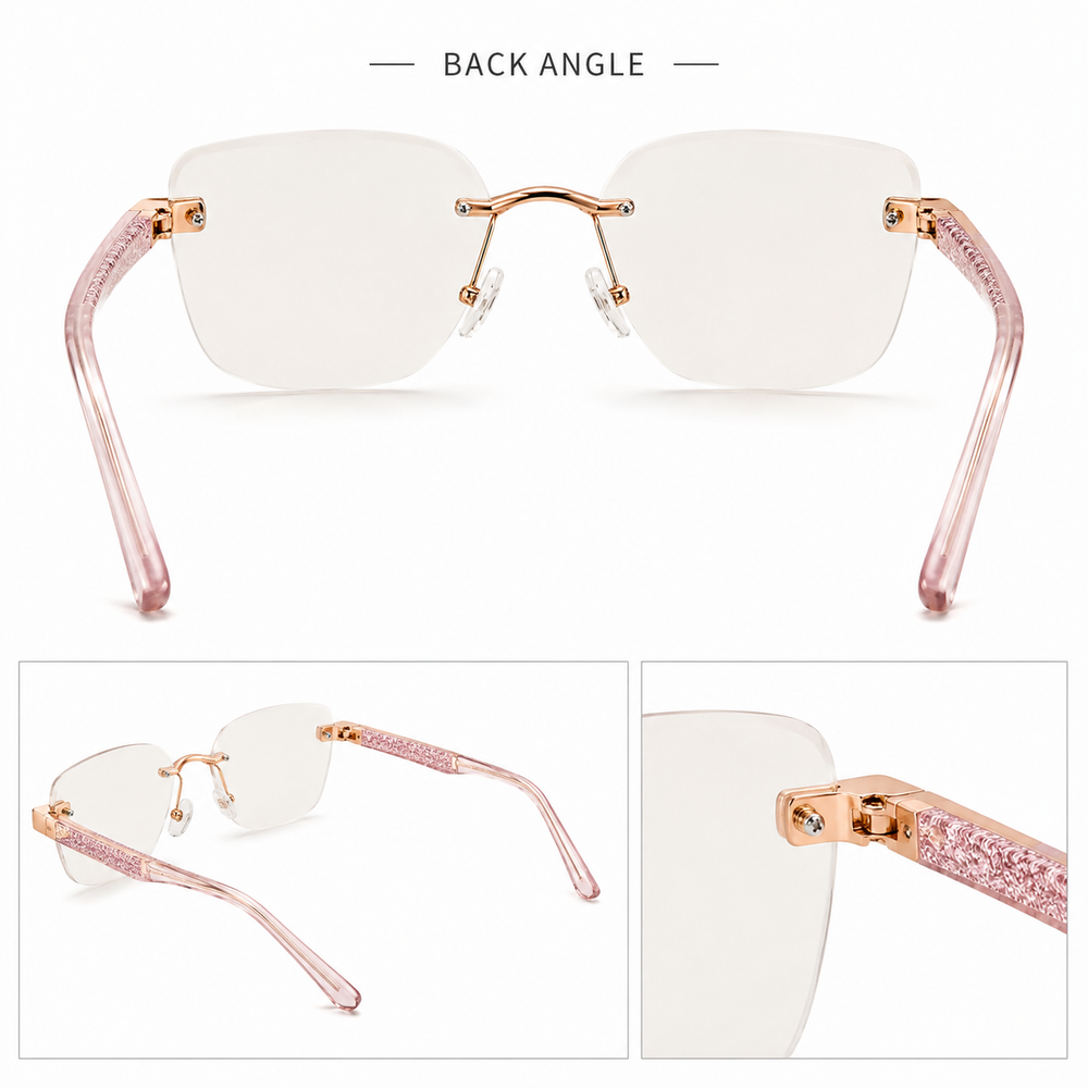 Panama | Golden Pink Transparent Wayfarer Sunglass