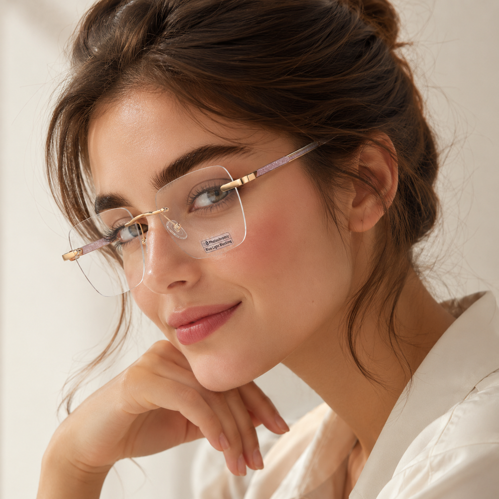 Panama | Golden Pink Transparent Wayfarer Sunglass