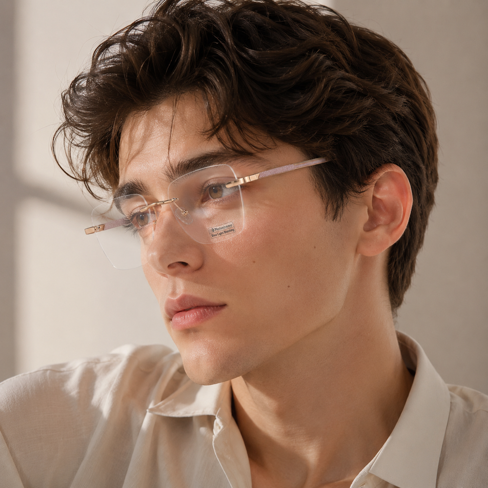 Panama | Golden Pink Transparent Wayfarer Sunglass