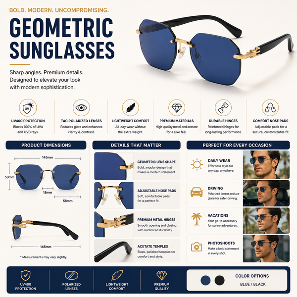 Dominica Blue Golden Sunglass