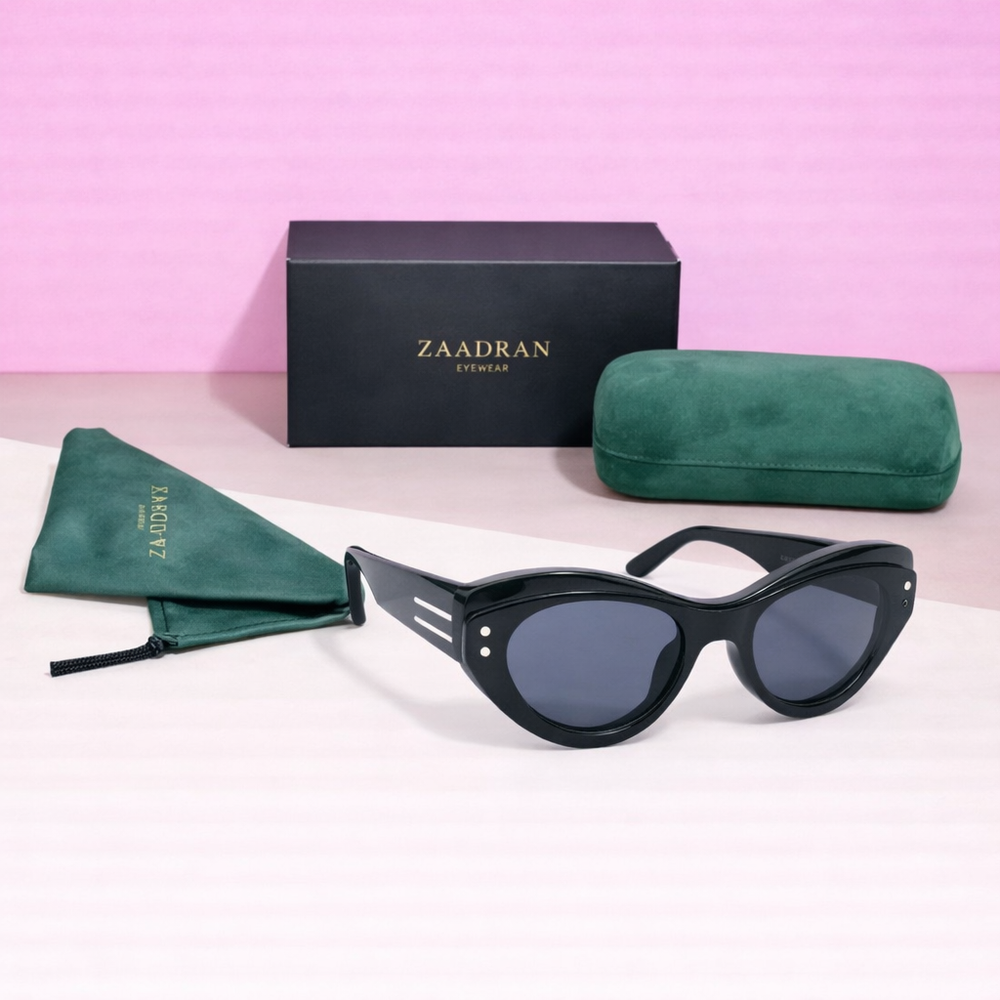 Curv | Black Silver Cateye Sunglass