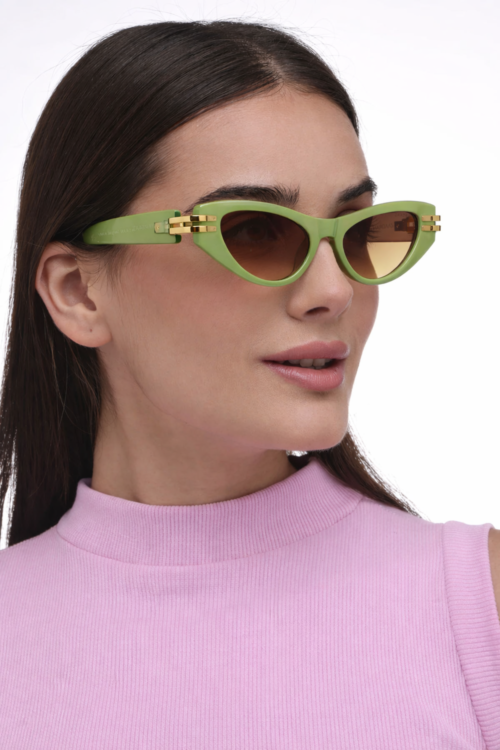 Diva | Green Golden Cateye Sunglass