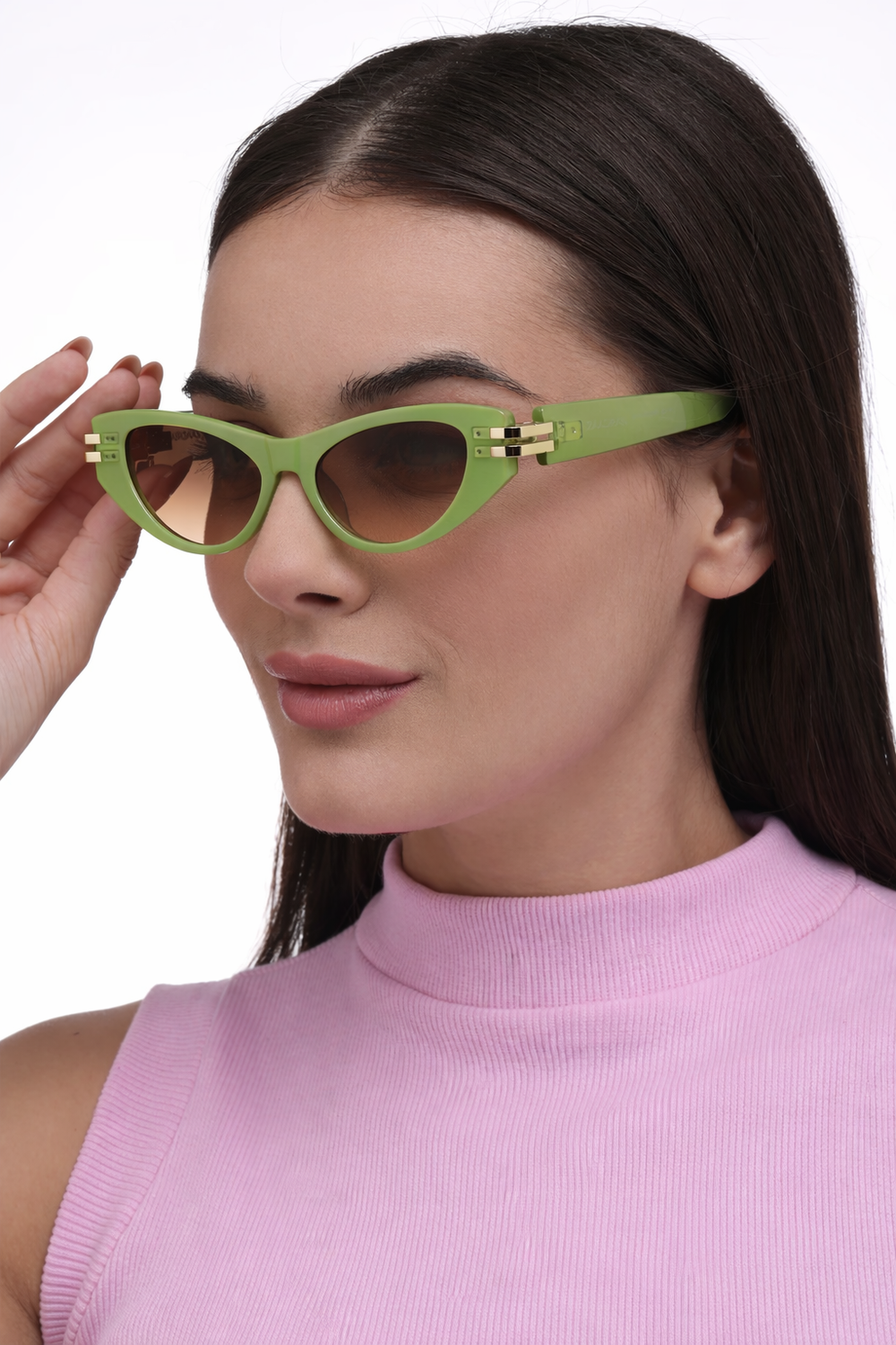 Diva | Green Golden Cateye Sunglass