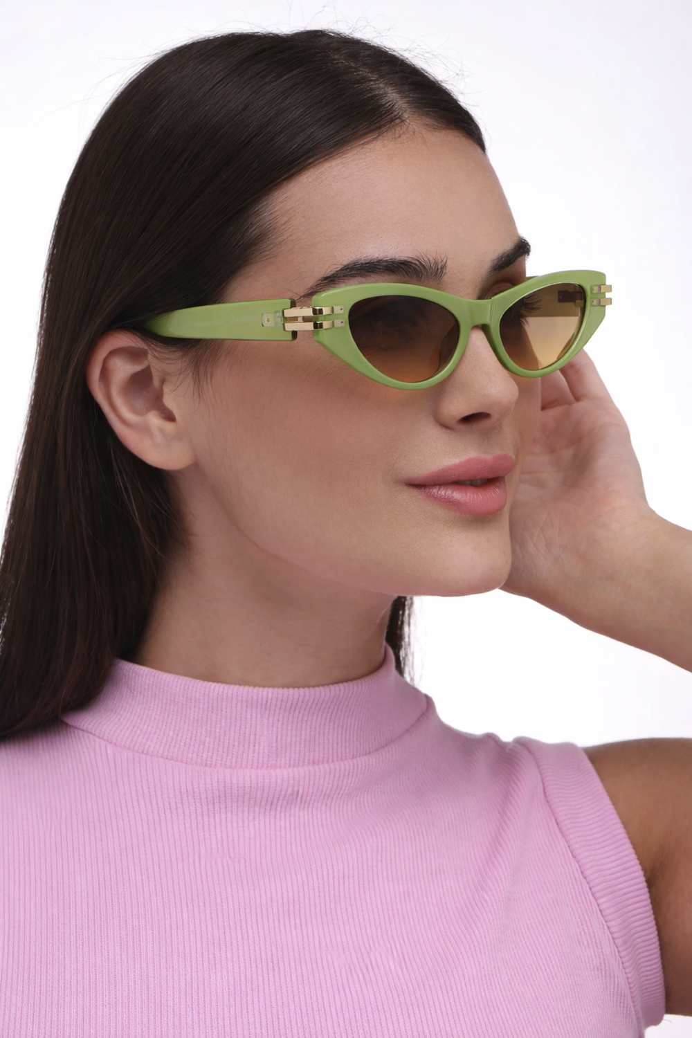 Diva | Green Golden Cateye Sunglass