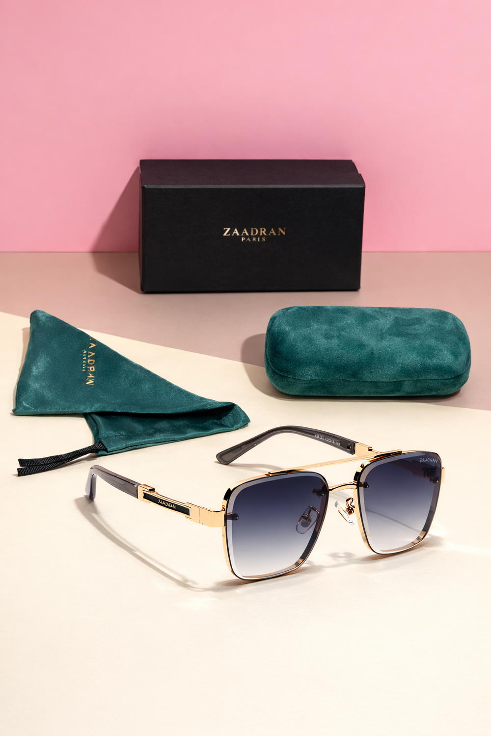 Giza | Golden Black Wayfarer Sunglass