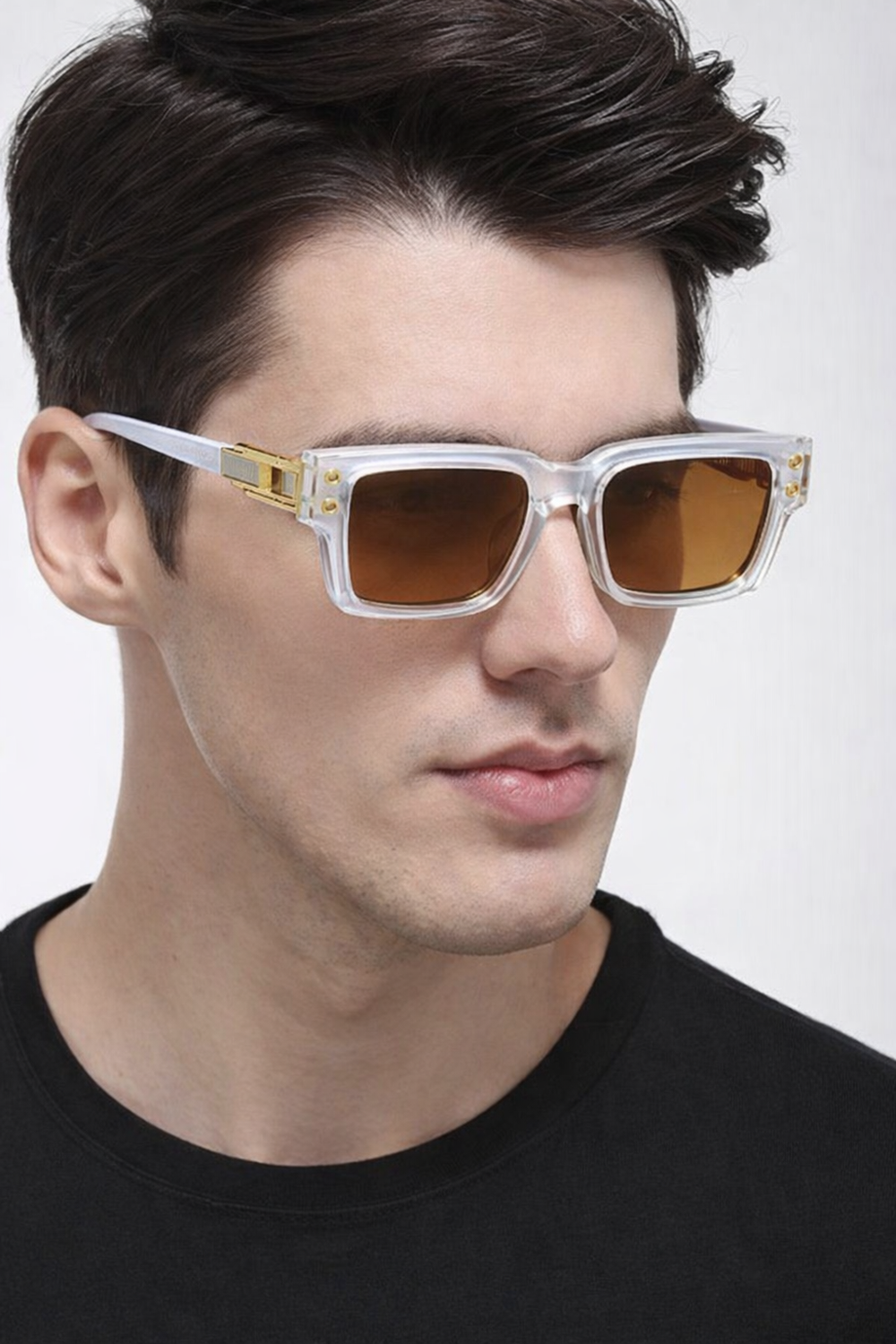 USA | White Brown Wayfarer Sunglass